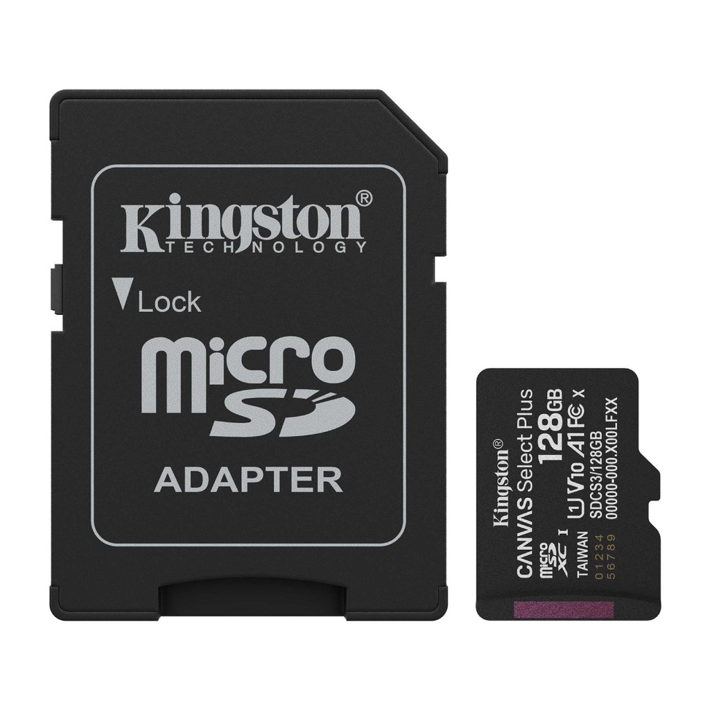 MicroSD 128GB Kingston SDCS3/128GB con Adaptador 