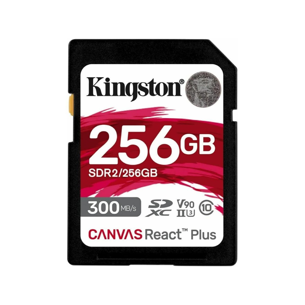 SDR2/256GB SDHC/SDXC Canvas React Plus UHS-II 300R/260W U3 V90 4K/8K