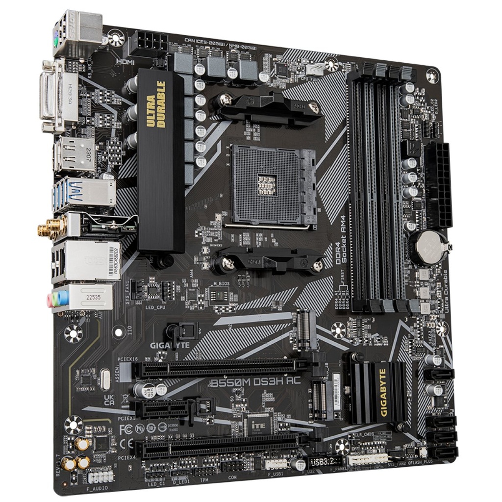 Tarjeta Madre Gigabyte B550M DS3H AC 1.7