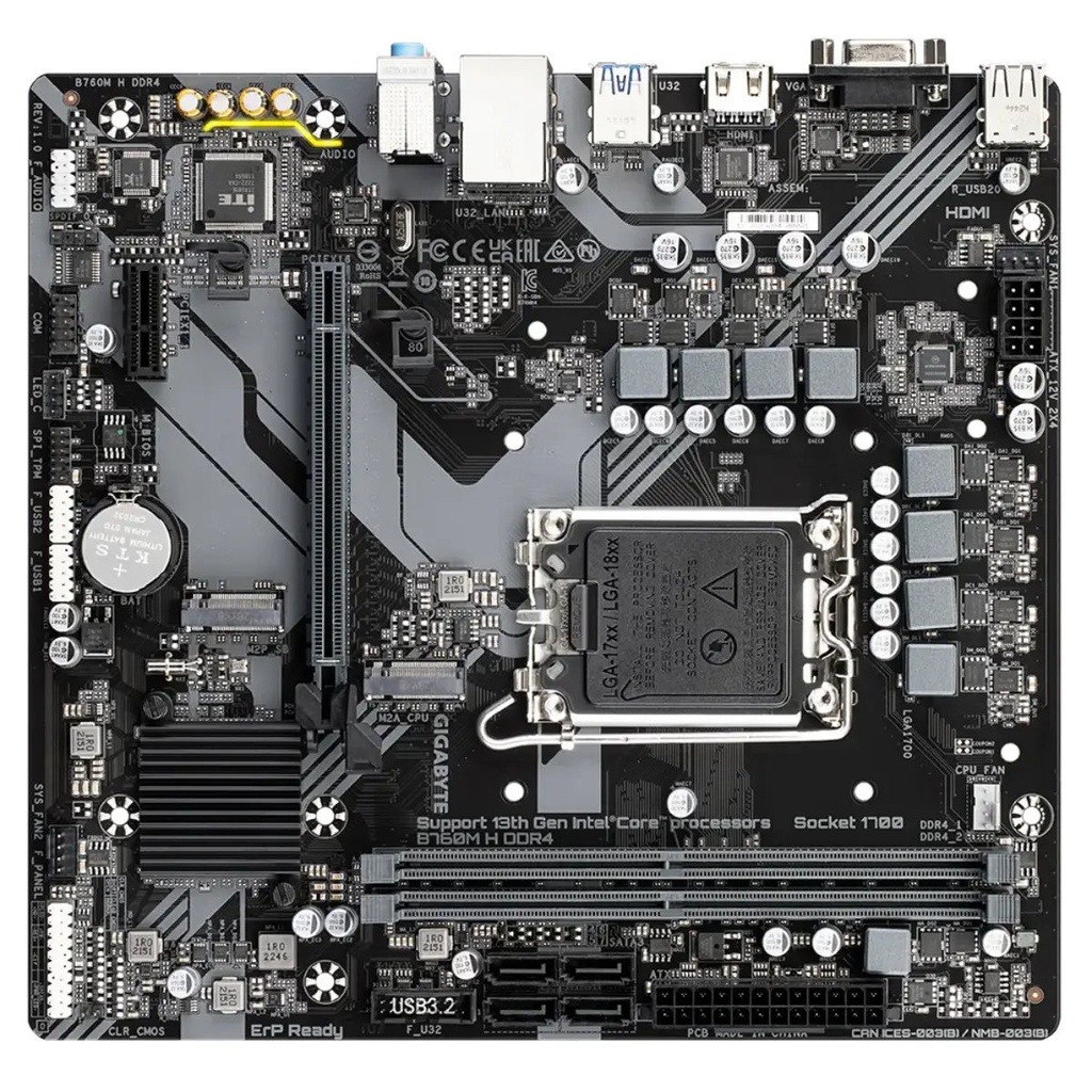 Tarjeta Madre Gigabyte  B760M H 1.0 DDR4