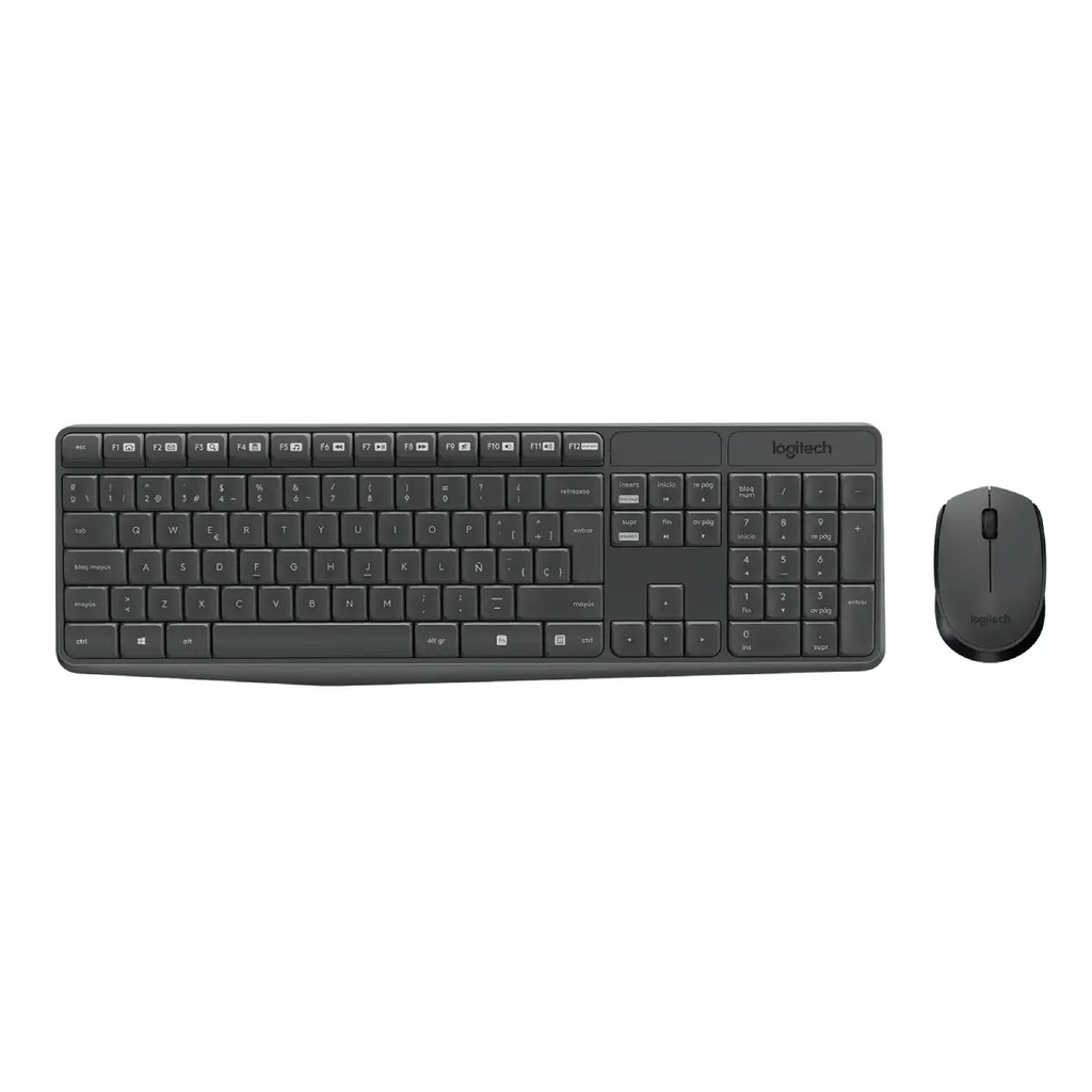 Kit Logitech Keyboard/Mouse Wireless Spanish (MK235 Combo~920-007901)