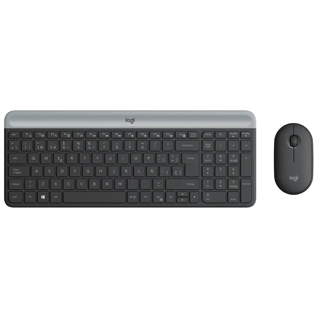 Kit Logitech Keyboard/Mouse Slim  Wireless Spanish (MK470 Combo 920-009266)