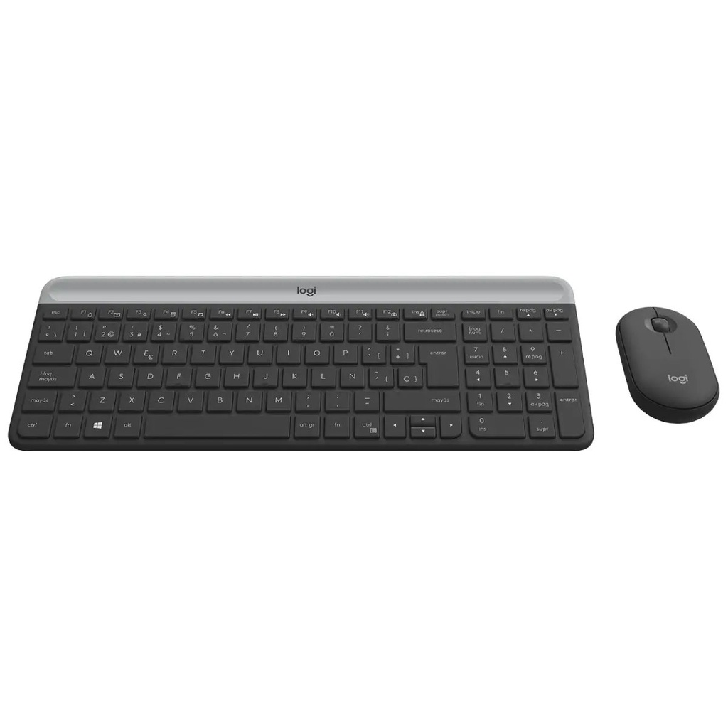 Kit Logitech Keyboard/Mouse Slim  Wireless Spanish (MK470 Combo 920-009266)