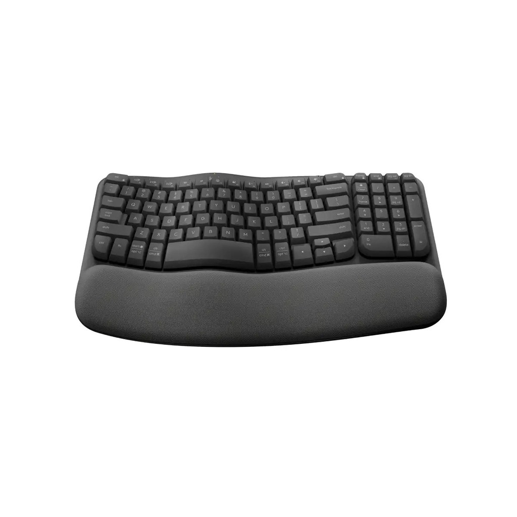 Keyboard Logitech Ergo Series Wave Keys Ergonomic Wireless Spanish Graphite (920-012278)