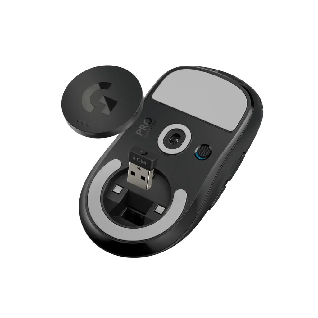 Mouse Logitech Gaming PRO X Superlight Black con bateria Litio 910-005878