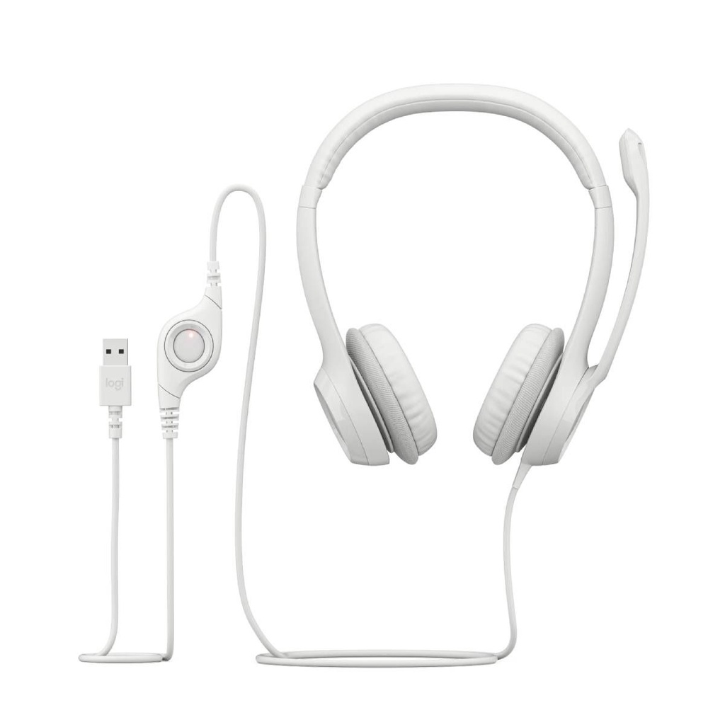 Headset  Logitech con mic H390 White USB   981-001285