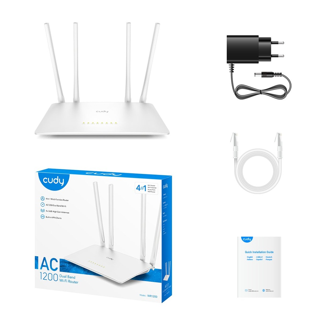 Router WIFI AC1200 Dual Band Cudy WR1200