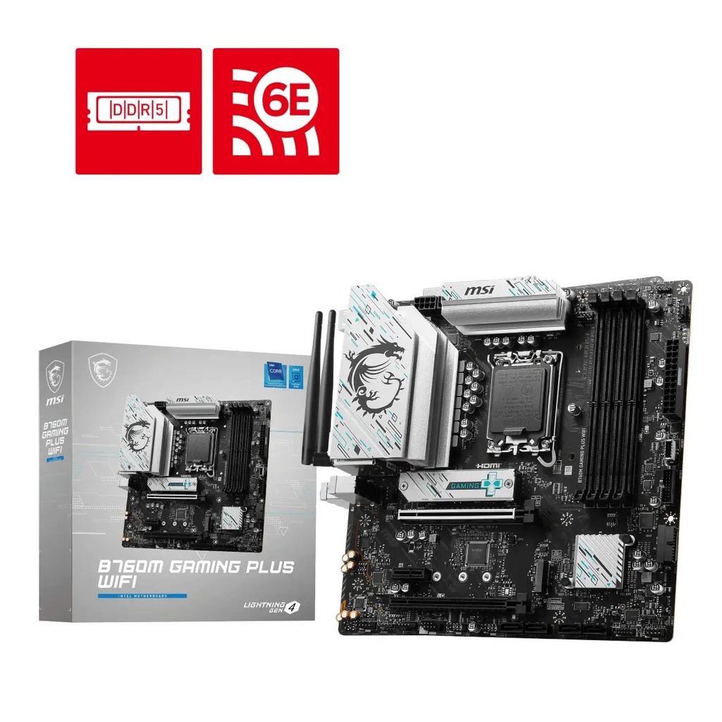Tarjeta Madre MSI B760M GAMING PLUS WIFI INTEL DDR5