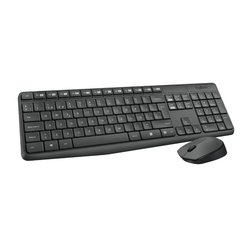 Kit Logitech Keyboard/Mouse Wireless Spanish (MK235 Combo~920-007901)