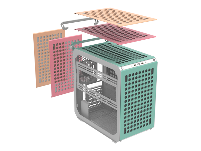 Cases Cooler Master Qube 500 Flatpack Macaron Edition Q500-DGNN-S00
