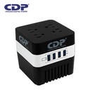 Estabilizador voltaje con supresor de picos 220Vac 600VA, 4 tomas 4 USB RU-AVR604I