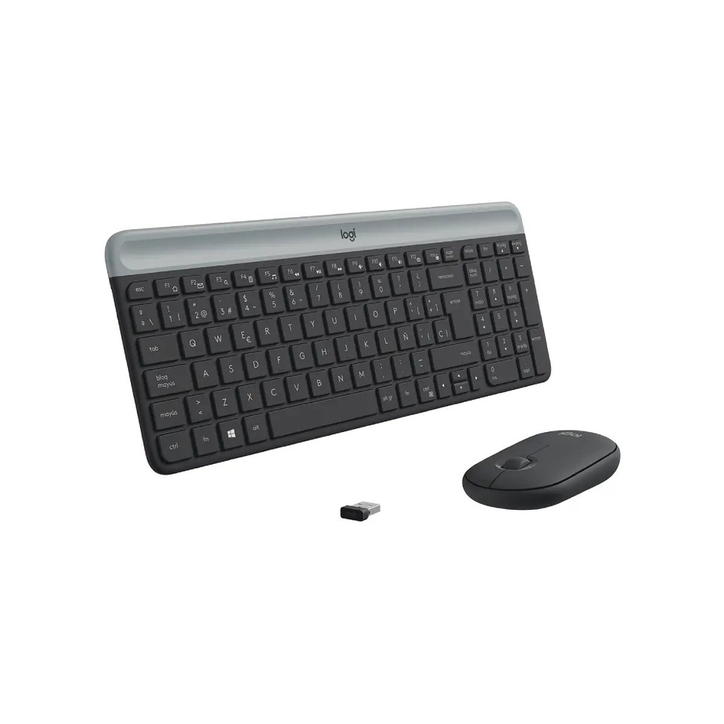 Kit Logitech Keyboard/Mouse Slim  Wireless Spanish (MK470 Combo 920-009266)