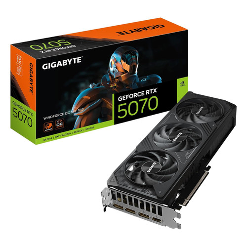 Tarjeta Video Gigabyte Windforce RTX 5070 OC 12GB   GV-N5070WF3OC-12GD