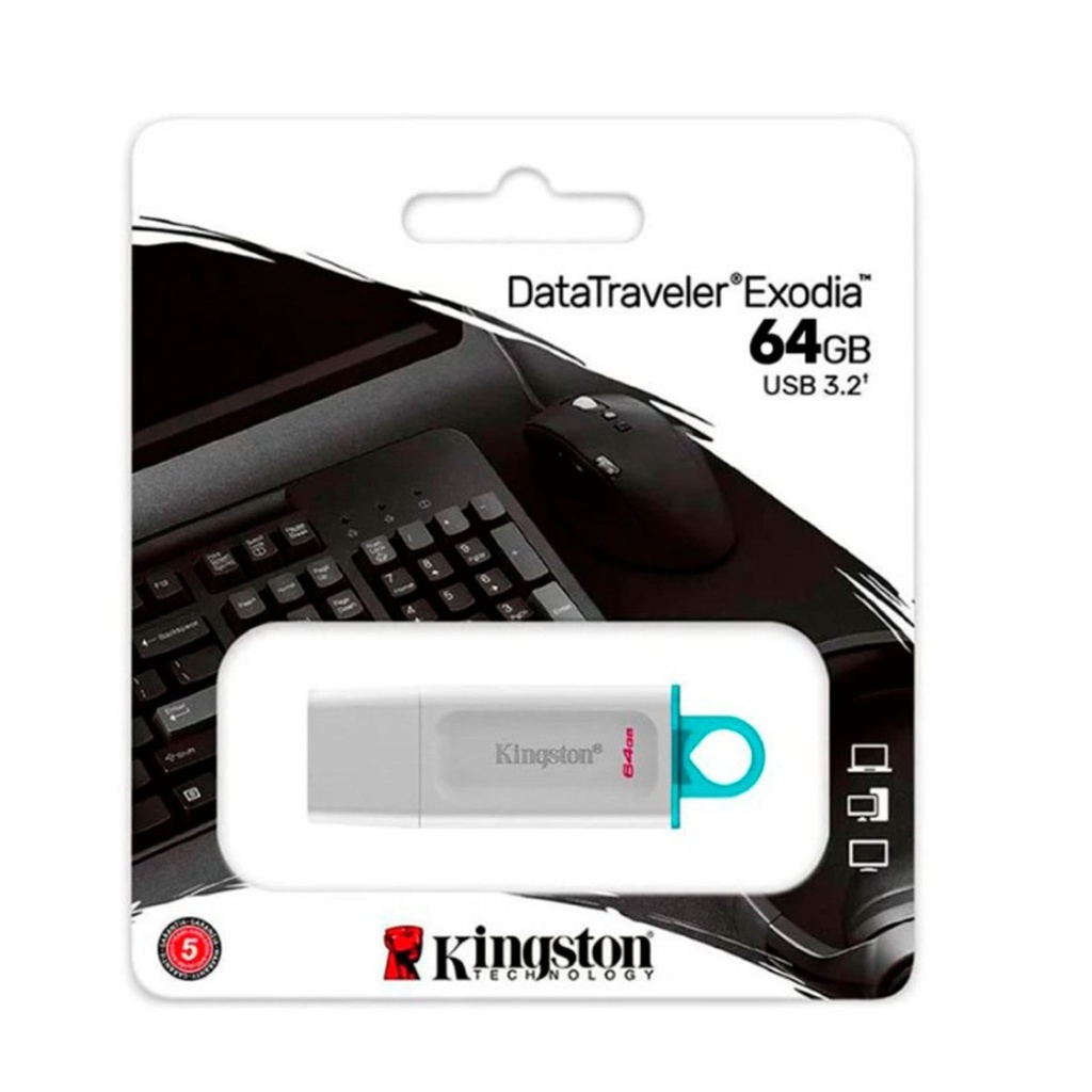 Pendrive 64GB Kingston White  KC-U2G64-5R USB 3.2