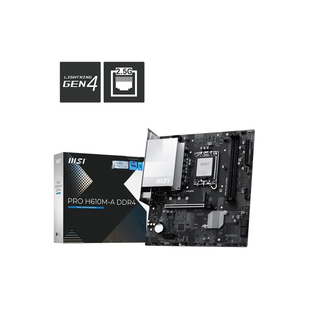 Tarjeta Madre MSI  PRO H610M-A DDR4 Intel,  HDMI, DP