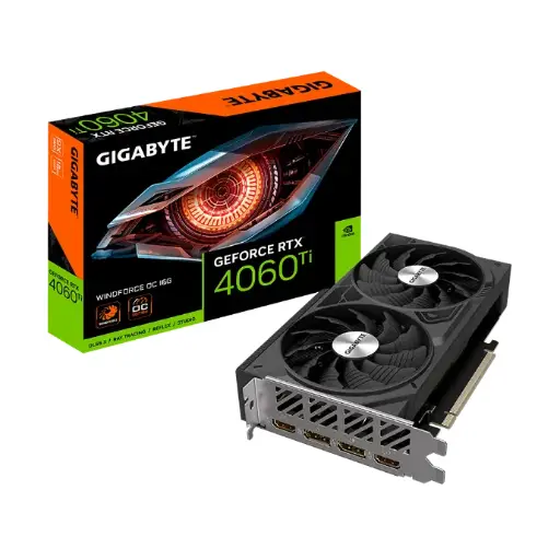 [GV-N406TWF2OC-16GD] Tarjeta Video GIGABYTE RTX 4060ti WINDFORCE 16GB GV-N406TWF2OC-16GD