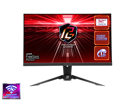 [PG32QF2B] Monitor Gaming 32" QHD ASROCK WIFI 165hz, 1ms PG32QF2B