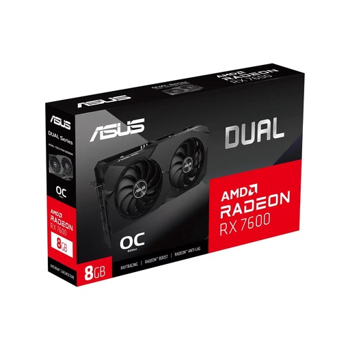 [90YV0LD0-M0AA00] Tarjeta Video Asus Dual Radeon RX7600-O8G  OC  90YV0LD0-M0AA00