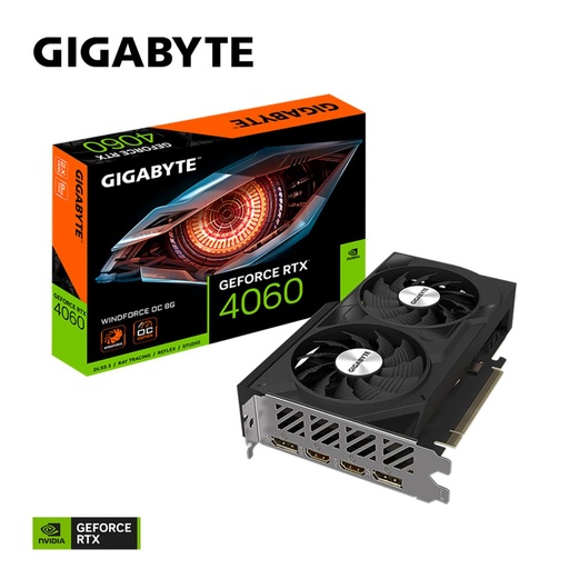 [GV-N4060WF2OC-8GD] Tarjeta Video Gigabyte RTX 4060 Windforce 8GB GV-N4060WF2OC-8GD