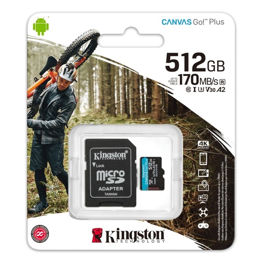 [SDCG3/512GB] SDCG3/512GB microSDXC Canvas Go Plus 170R A2 U3 V30 Card