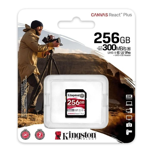 [SDR2/256GB] SDR2/256GB SDHC/SDXC Canvas React Plus UHS-II 300R/260W U3 V90 4K/8K