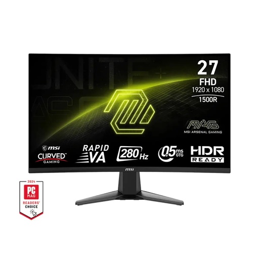 [9S6-3CE01M-017] Monitor Gaming MSI 27" Curvo Rapid VA, 280hz, 0,5 ms MAG 276CXF
