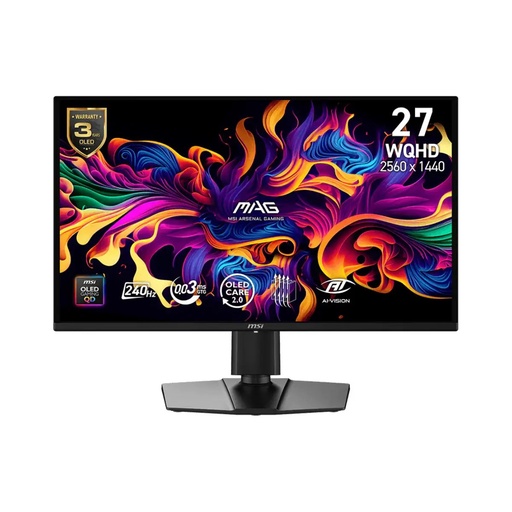 [9S6-3CFA9T-005] Monitor Gaming MSI 27" QLED Rapid VA, 240hz, 0,03 ms MAG 274QP QD-OLED X24
