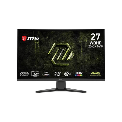 [9S6-3CE91H-027] Monitor Gaming MSI 27" 2K Curvo Rapid VA, Dual mode (240 y 400 hz), 0,5 ms MAG 275CQDF X24